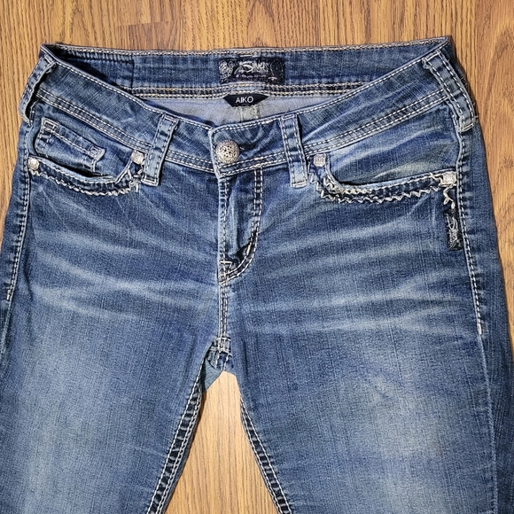 Silver Jeans Co. Aiko Mid Rise Skinny Blue Denim Women's Jeans Size W29 L31 A30 - Picture 4 of 11